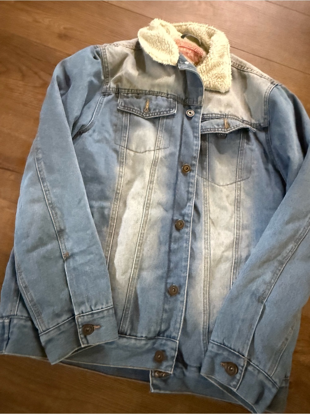 Brooklyn Cloth Blue Denim Jacket with Cream Sherpa Lining